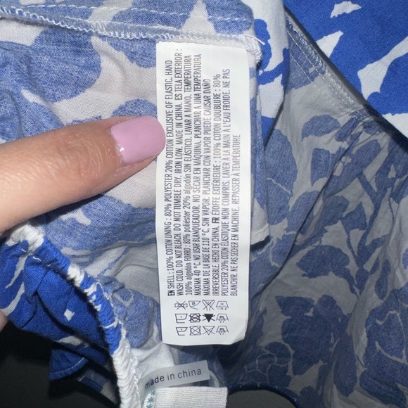 Tuckernuck Hyacinth‎ House Blue Floral Fiori Blouse Size small - Picture 7 of 8